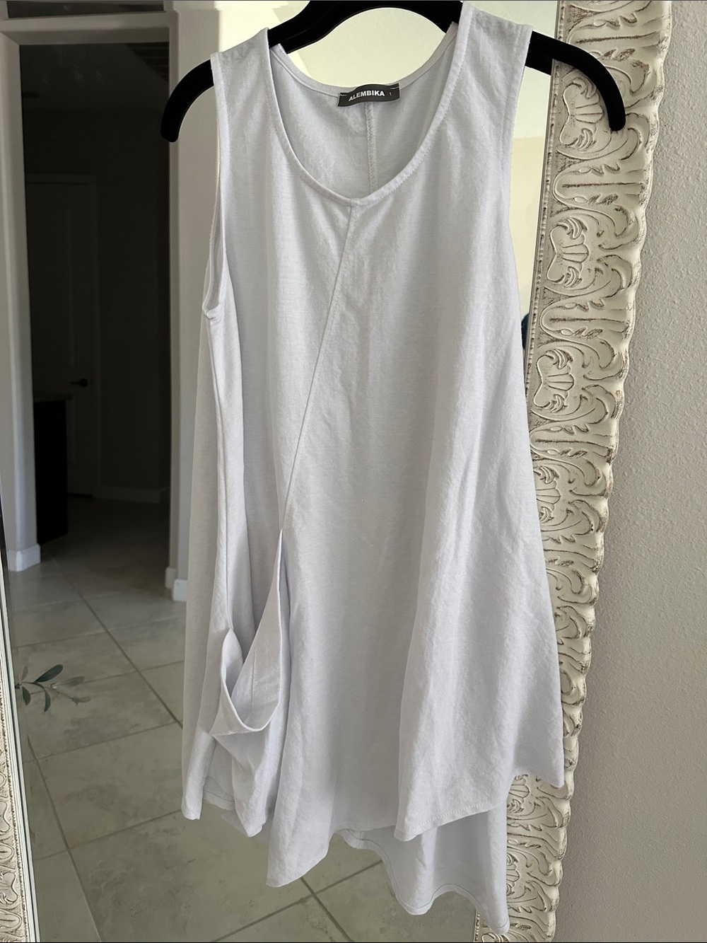 ALEMBIKA White Size 1 Asymmetrical Sleeveless Dress